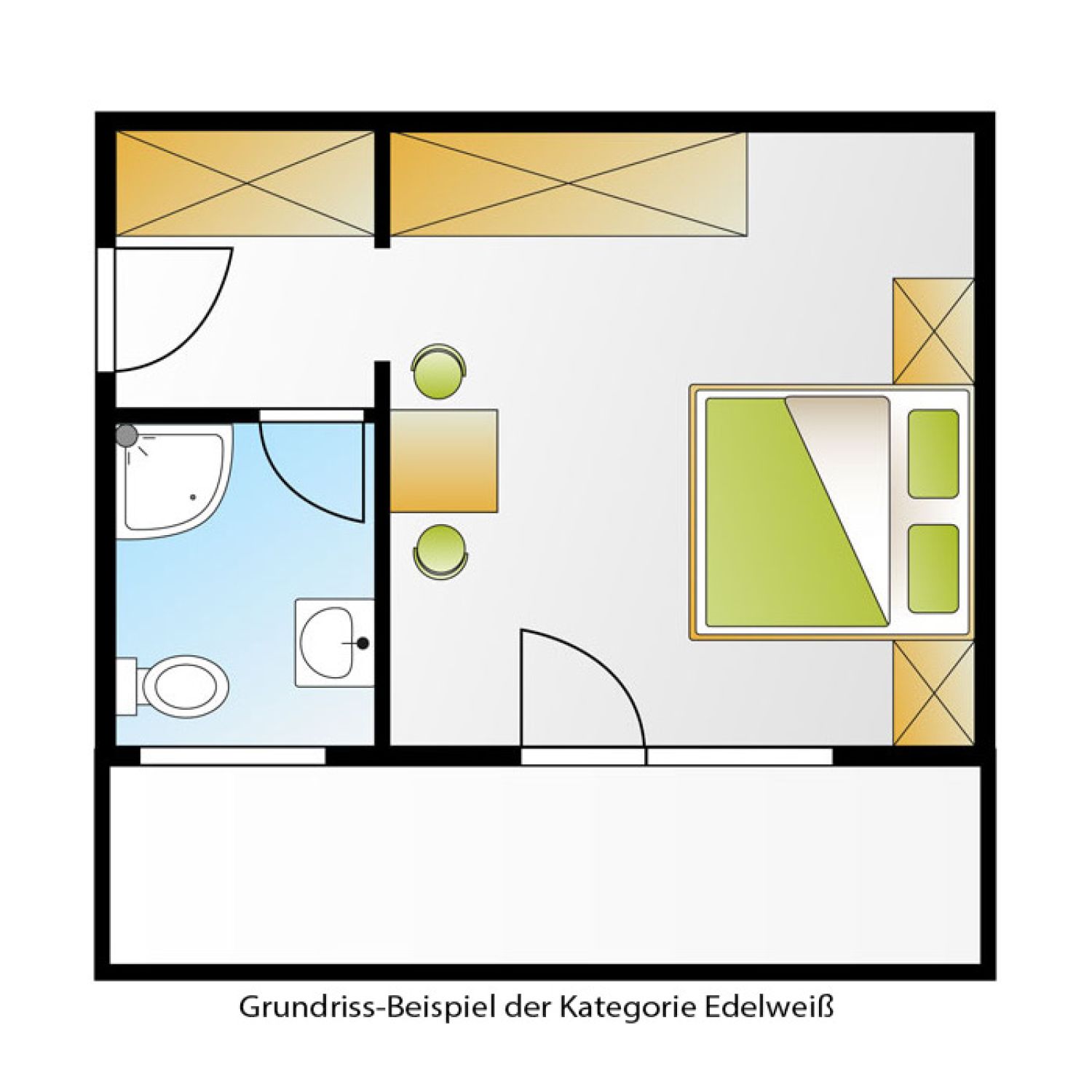Grundriss-Beispiel der Kategorie Edelweiß