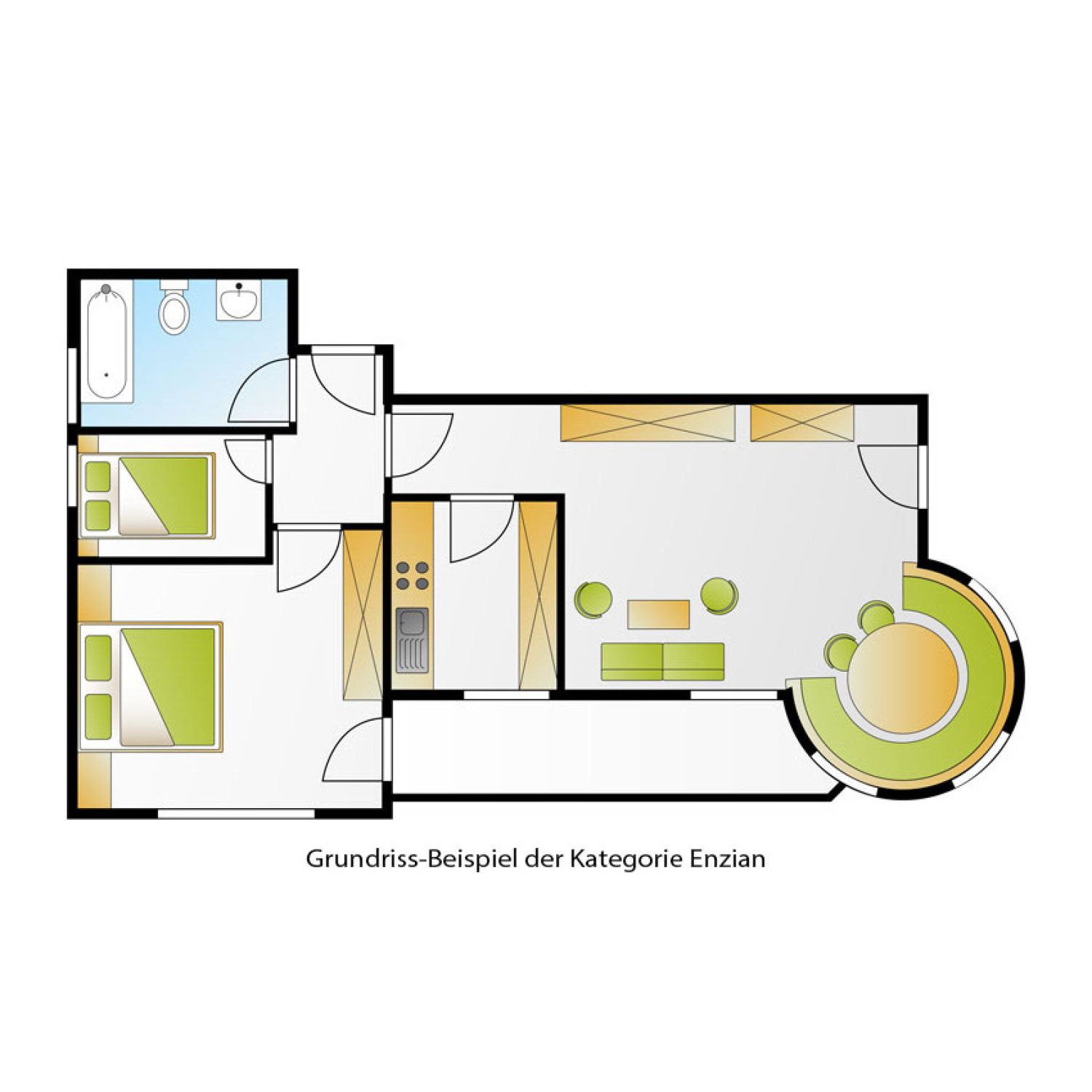 Grundriss der Ferienwohnung Enzian